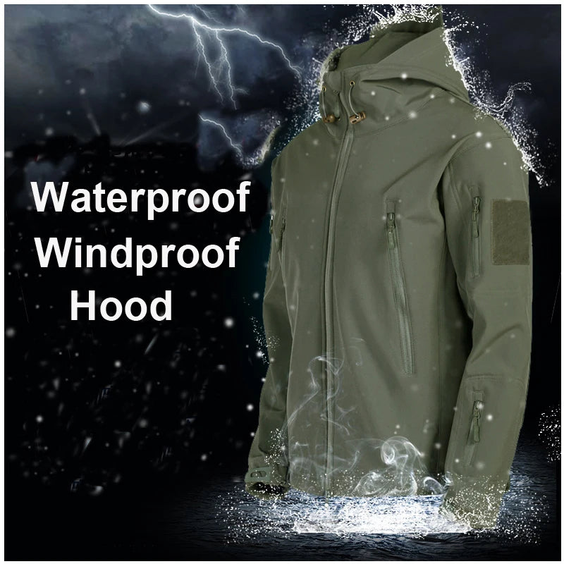 Men's Winter SoftShell Tactical Waterproof Jacket