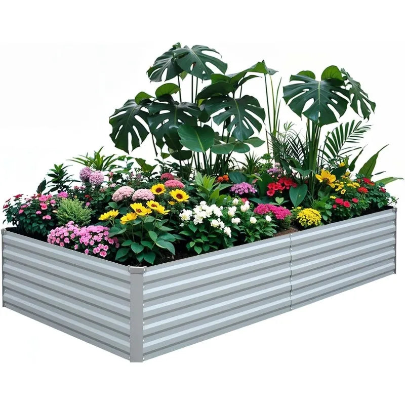 Galvanized  Raised Garden Bed 8×4×1.5FT,