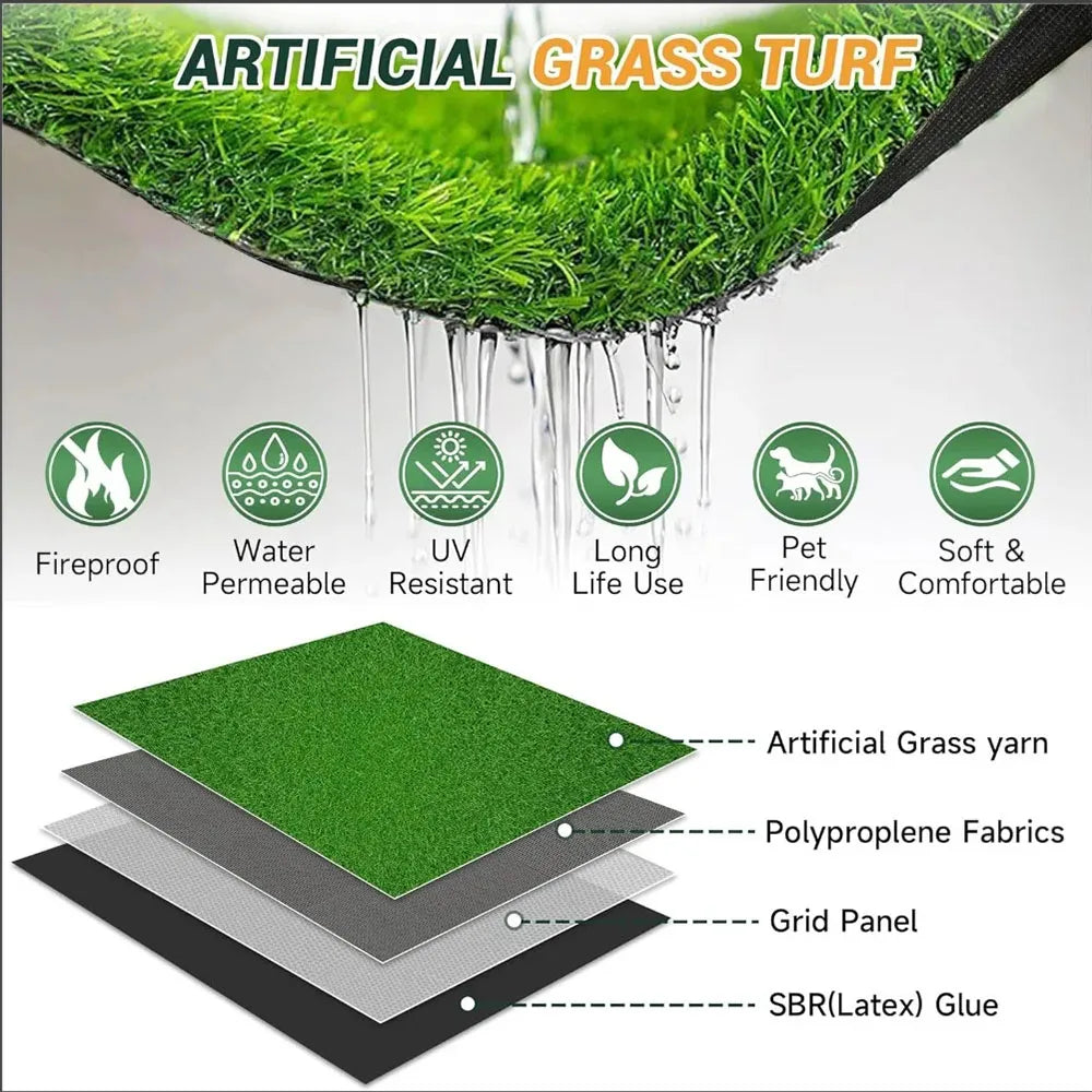 1PC Artificial Grass Pad for Dogs, Garden, and Outdoor Use