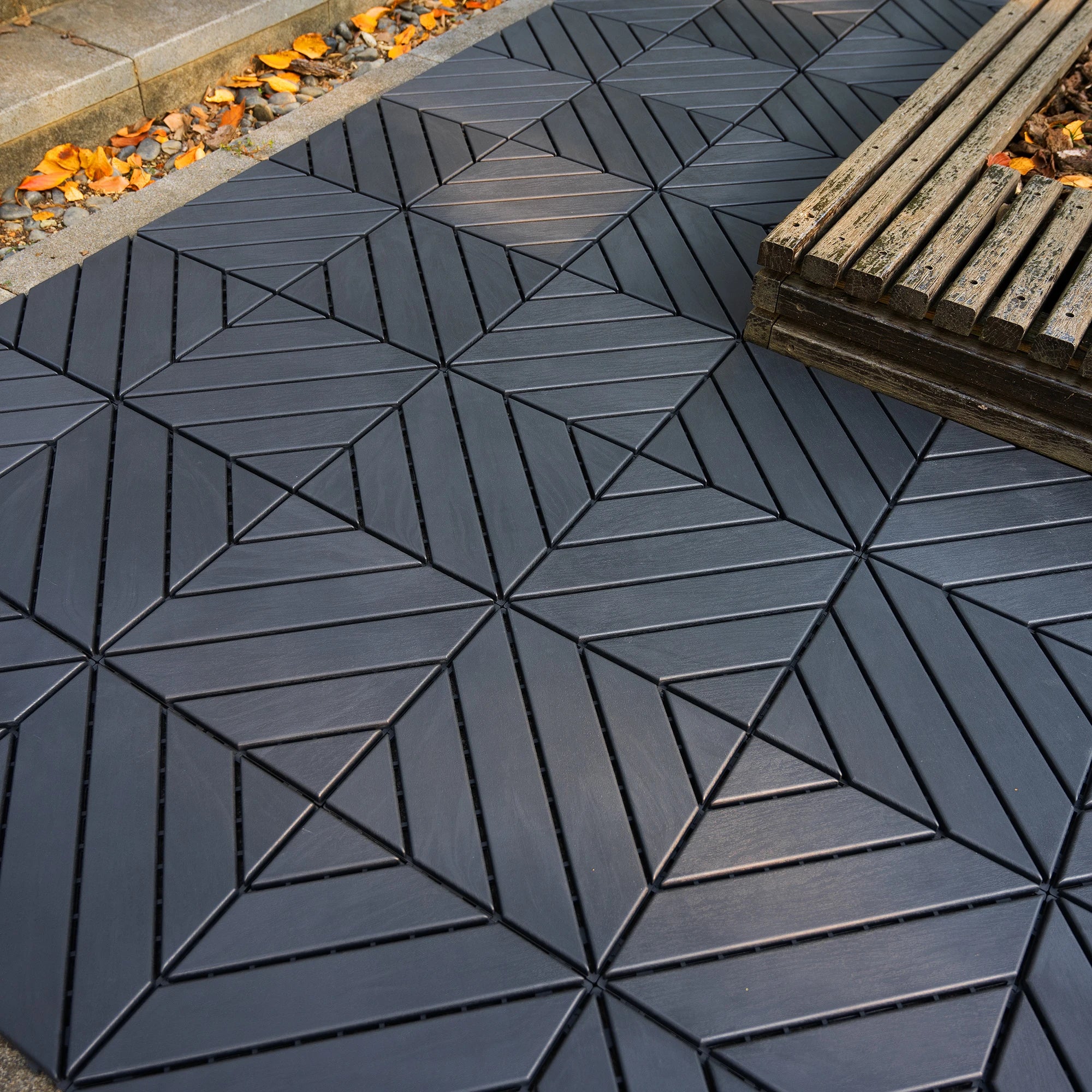 Plastic Interlocking Deck Tiles