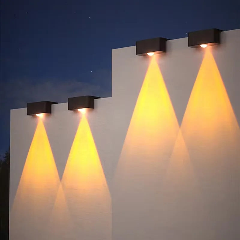 Outdoor Square Solar Wireless Wall Mount Lights