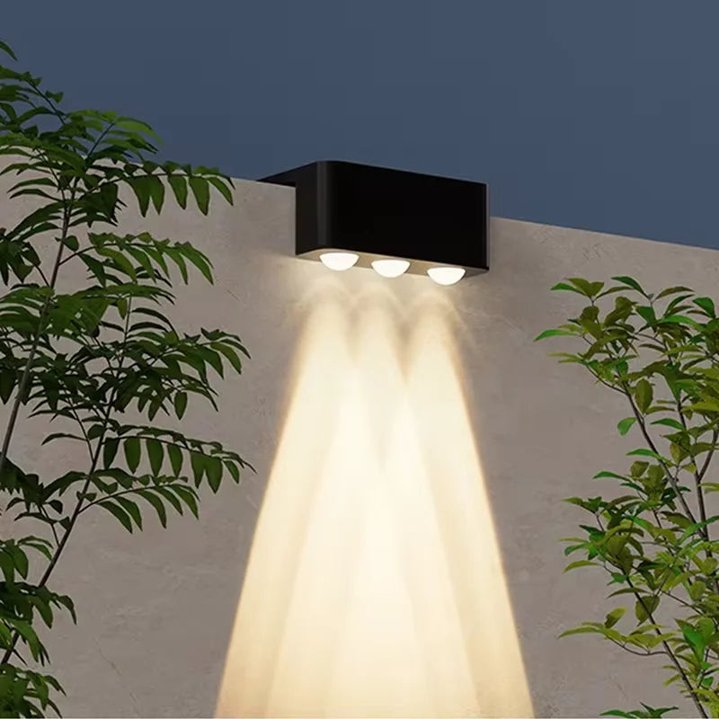 Outdoor Square Solar Wireless Wall Mount Lights