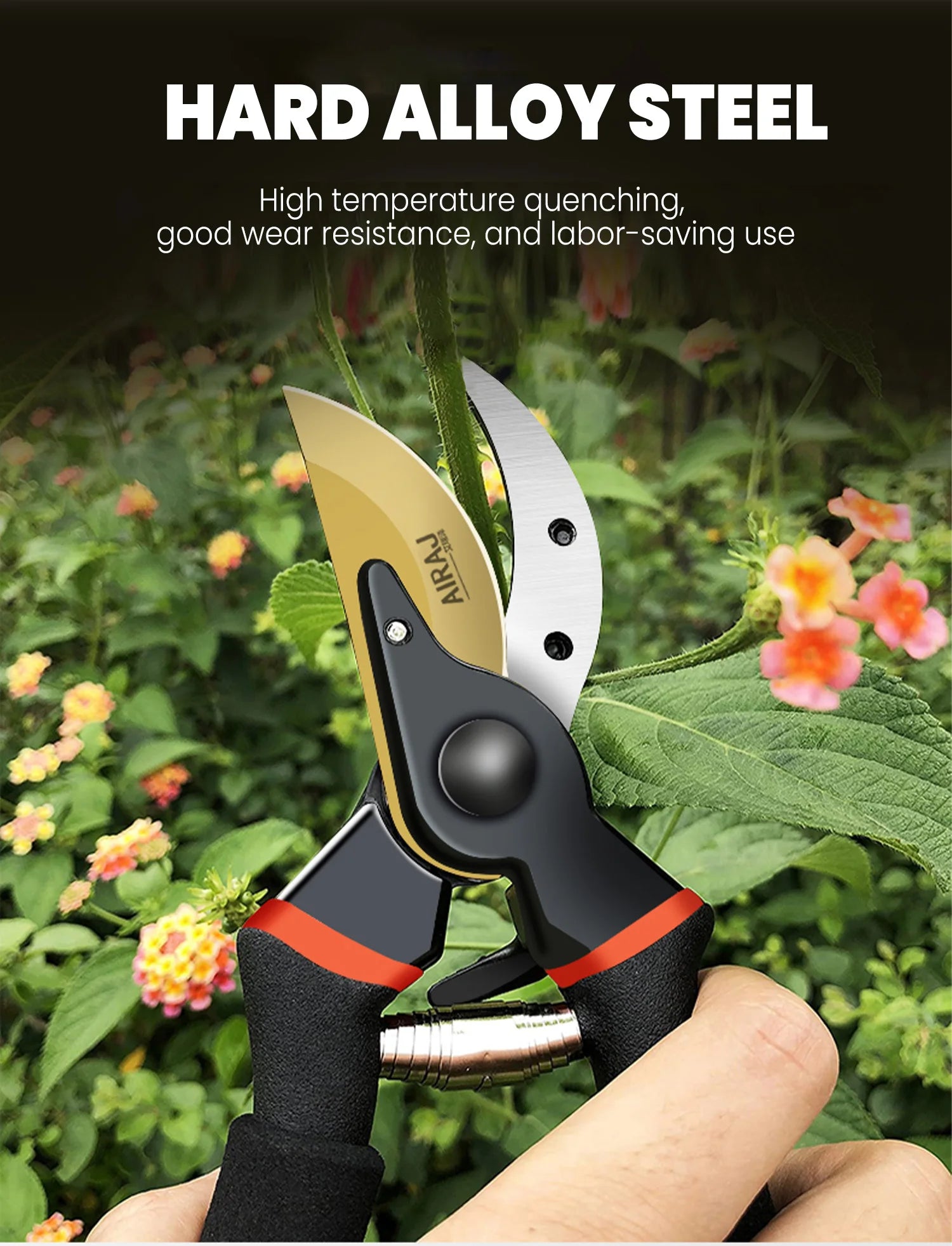 AIRAJ Heavy-Duty Garden Pruning Scissors