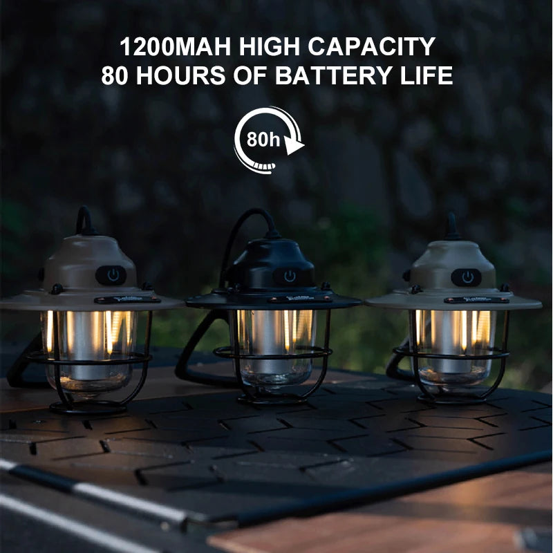 Portable Camping Lanterns Retro Hanging Tent Lamp