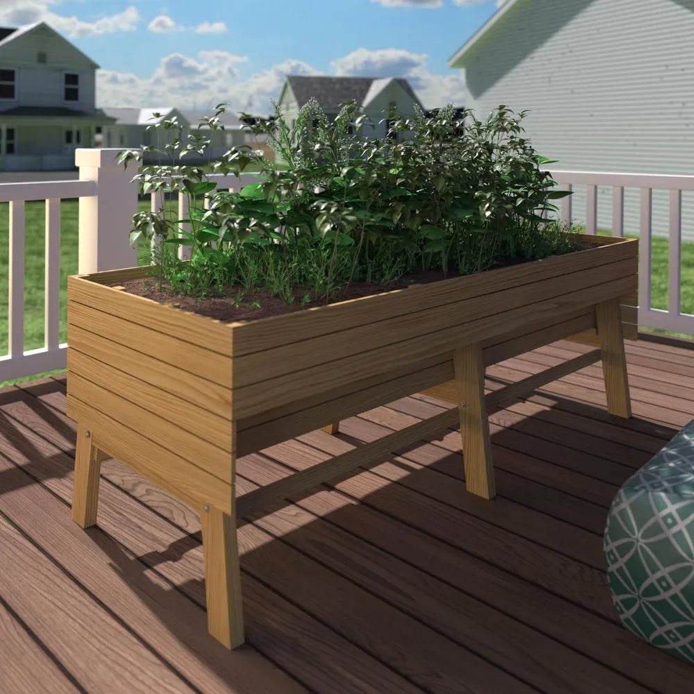 Elevated garden bed with legs