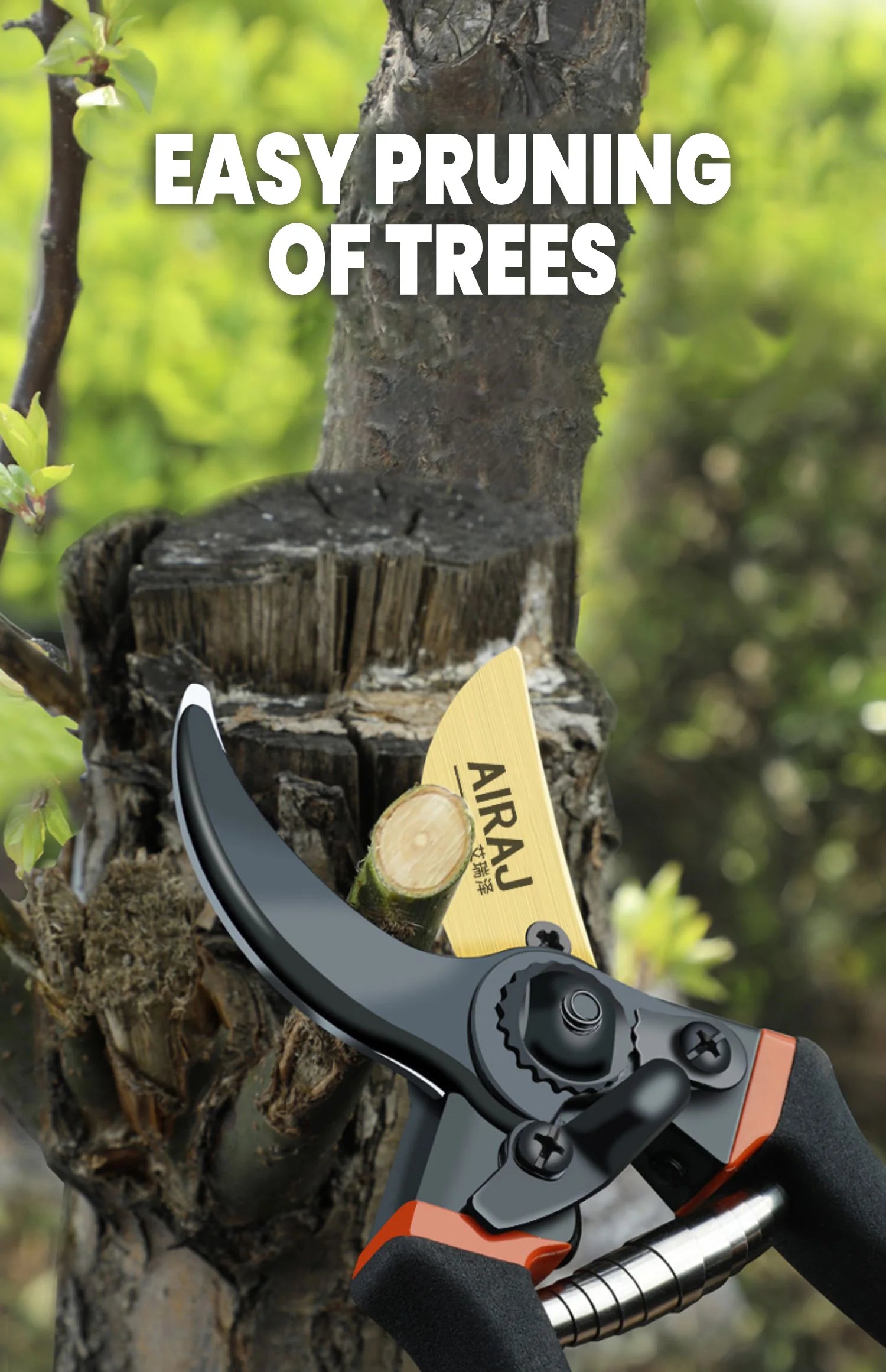 AIRAJ Heavy-Duty Garden Pruning Scissors