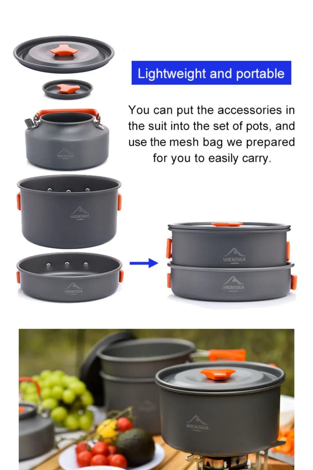 Widesea Camping Tableware Set