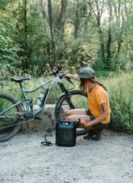 Portable Water Tank with Hose and Sprayer for Camping