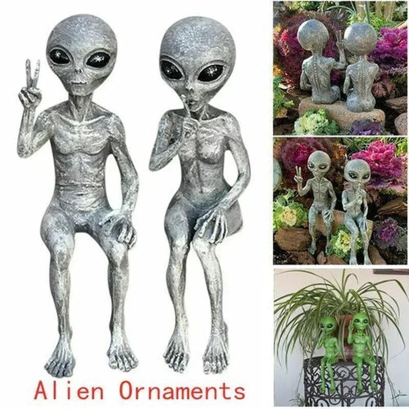 Outer Space Alien Ornaments Garden Resin Statue