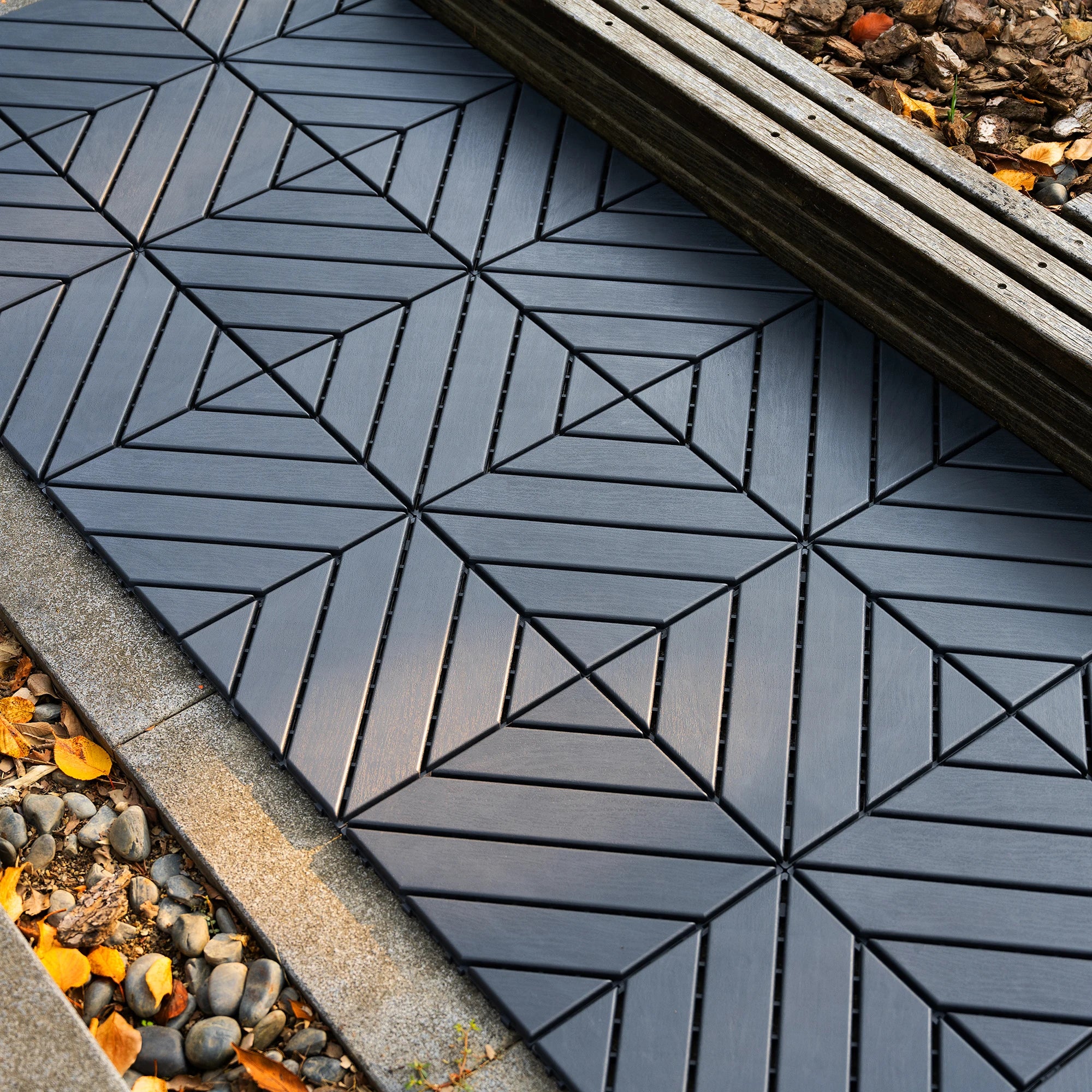 Plastic Interlocking Deck Tiles