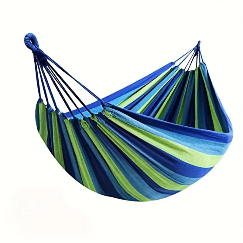 Single Wide Canvas Hammock – Portable Outdoor Camping Swing Bed